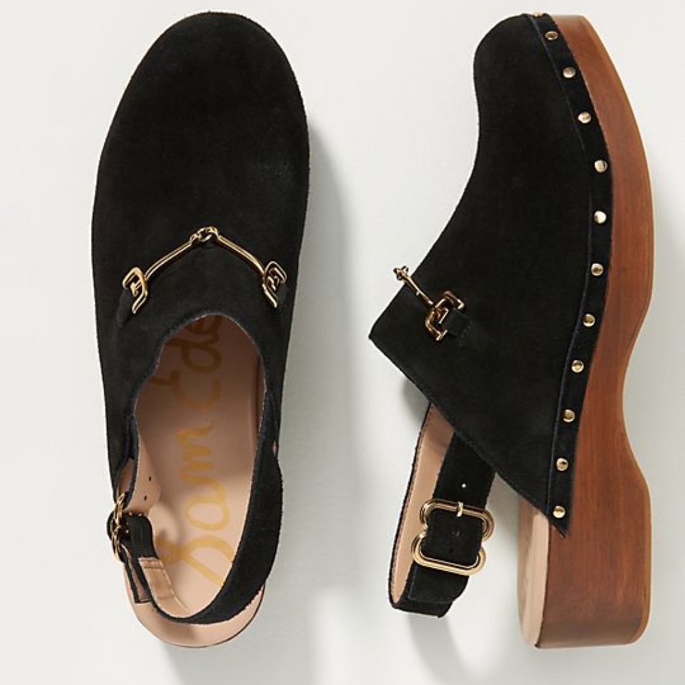 Sam Edelman Hilda Lux Suede Clogs - Picture 2 of 12